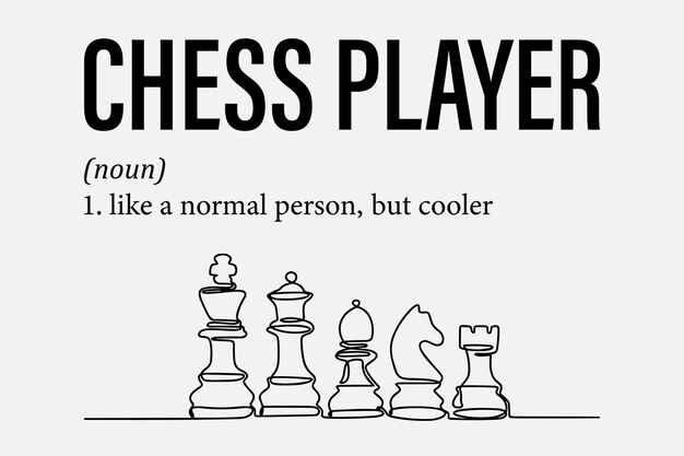 Plik wektorowy gracz w szachy zabawna definicja projekt koszulki