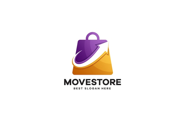 Gradient Arrow Move Store Logo Design