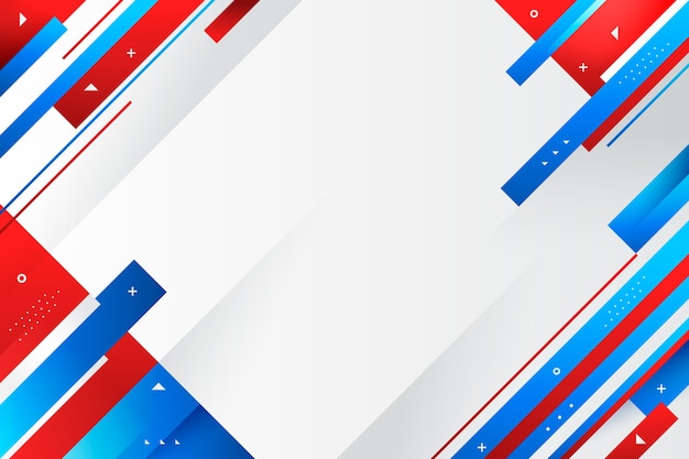 Gradient czerwony biało-niebieski tło