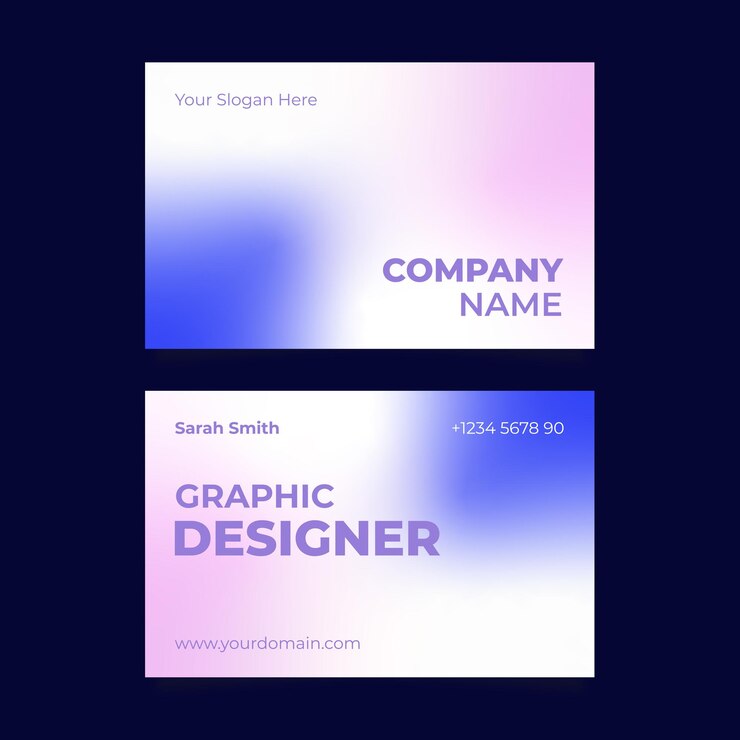 Wektor gradient eleganckiej wizytówki gradient abstrakcyjnej wizytówki kolorowy gradient wizytówki