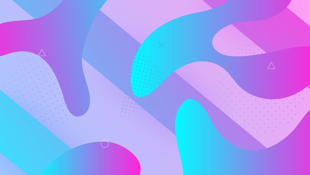 Gradient Flyer Flow Landing Page Niebieski kształt Hipster Nowoczesny La