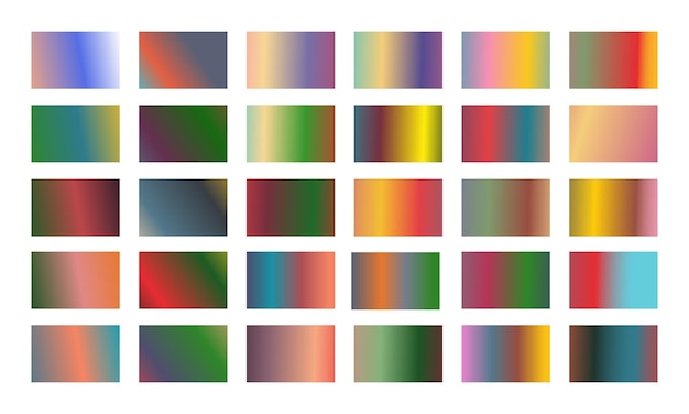 Gradient koloru zestaw element błyszczący styl próbki