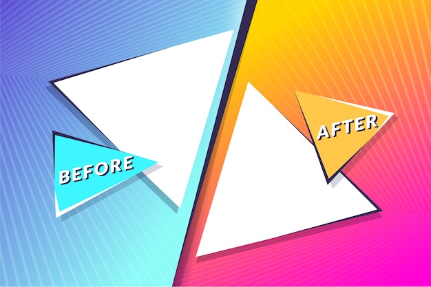 Gradient przed i po tle