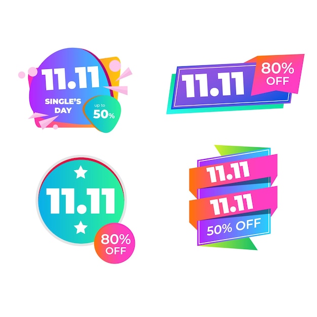 Gradient single s day banners kolekcja projektowania ilustracji wektorowej