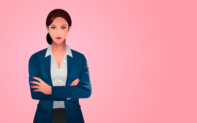 Gradient Woman Business składające ręce