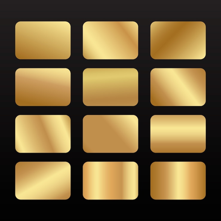 Wektor gradient złoty element pakowania gradientu