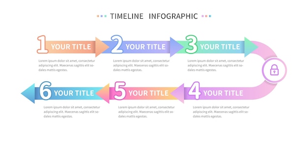 Gradientowa Cyfrowa Infografika Obejmująca Kroki I Osie Chronologiczne