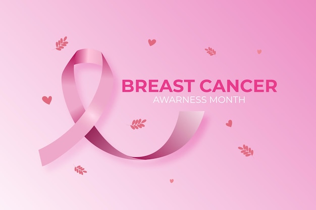 Plik wektorowy gradientowa ilustracja miesiąca świadomości raka piersi