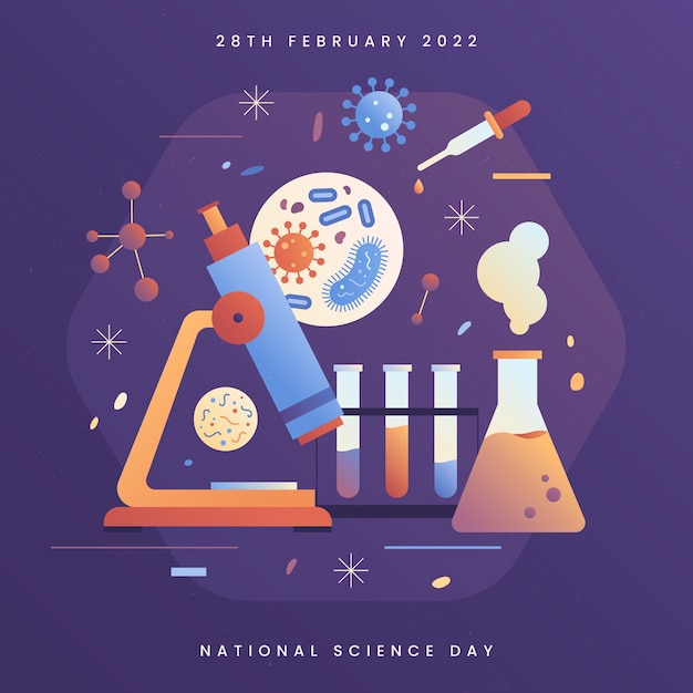 Gradientowa Ilustracja Narodowego Dnia Nauki