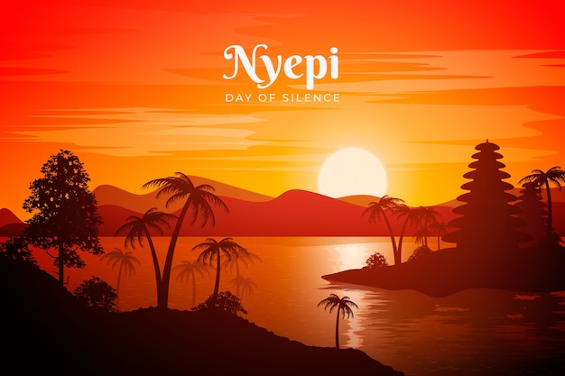 Gradientowa Ilustracja Nyepi