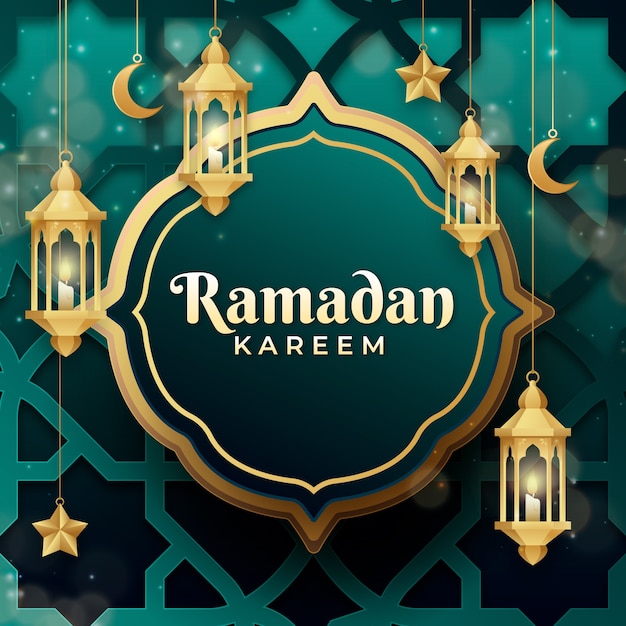 Gradientowa ilustracja ramadan kareem