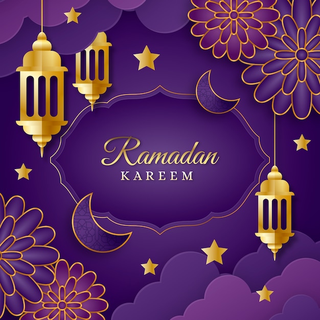 Gradientowa ilustracja ramadan