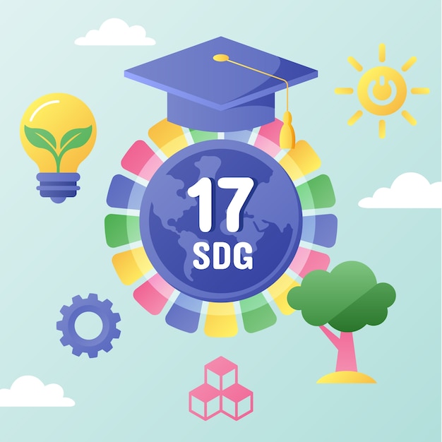 Plik wektorowy gradientowa ilustracja sdg