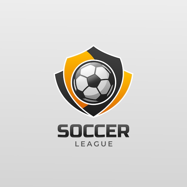 Plik wektorowy gradientowe logo piłki nożnej