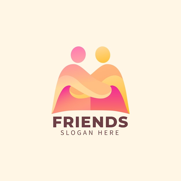Gradientowe logo przyjaciół