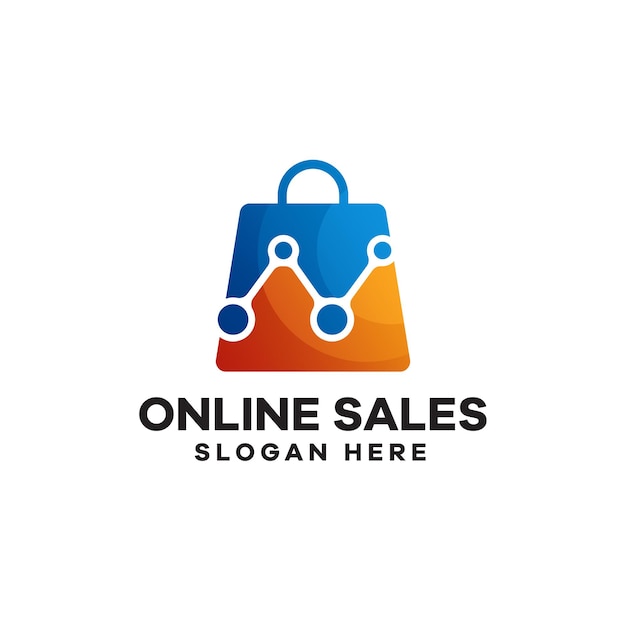 Gradientowe logo sprzedaży online