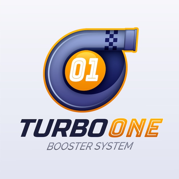 Plik wektorowy gradientowe logo turbo