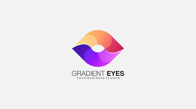Gradientowe Oczy Wektor Ilustracja Projekt Logo
