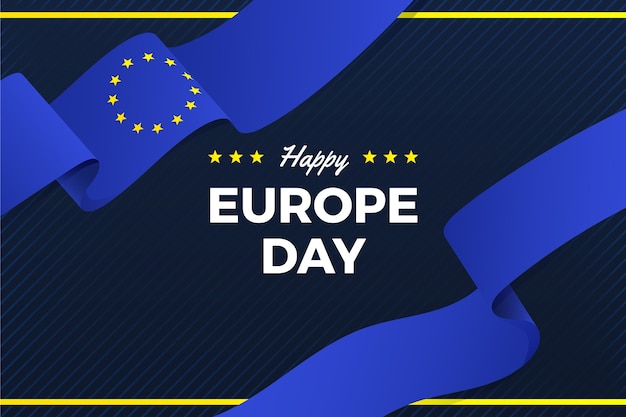 Gradientowe tło dnia europy
