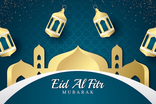 Gradientowe tło eid al-fitr
