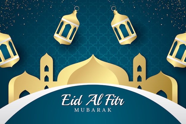 Gradientowe Tło Eid Al-fitr