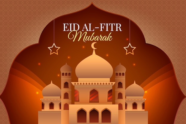 Plik wektorowy gradientowe tło eid al-fitr