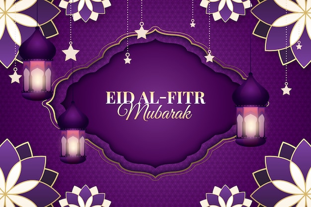 Gradientowe Tło Eid Al-fitr