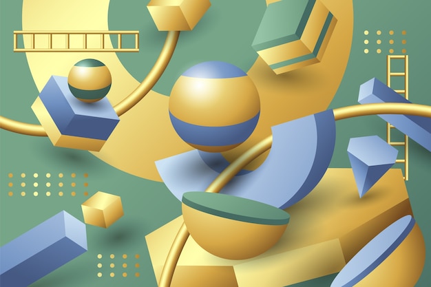 Gradientowe tło geometryczne 3d