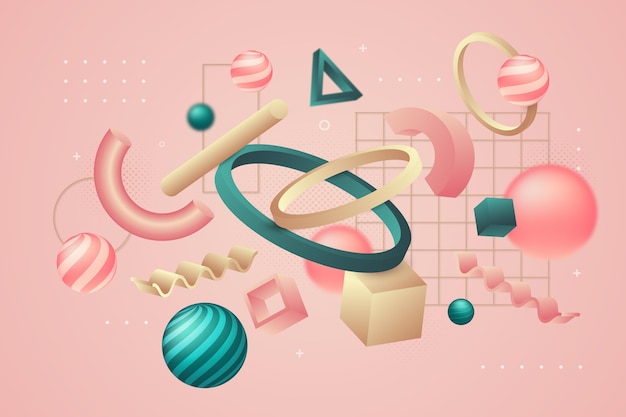 Gradientowe tło geometryczne 3d