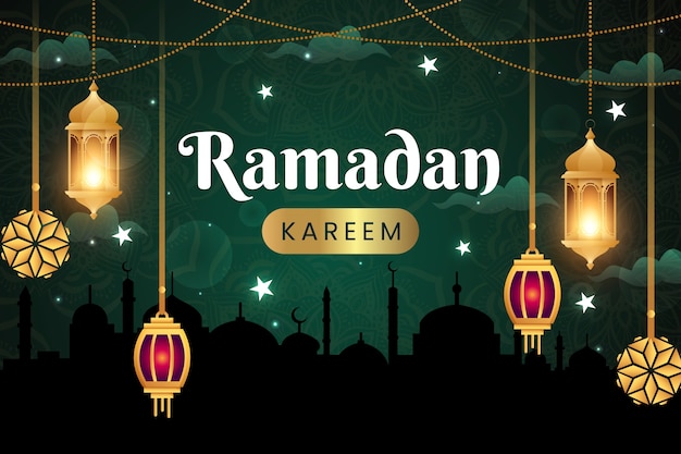 Plik wektorowy gradientowe tło ramadan kareem