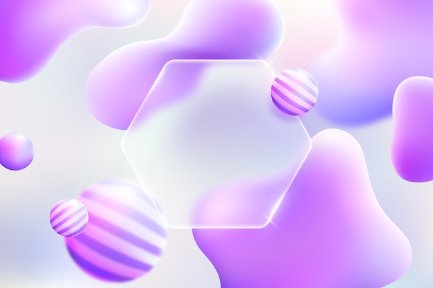 Gradientowy banner poziomy glassmorphism