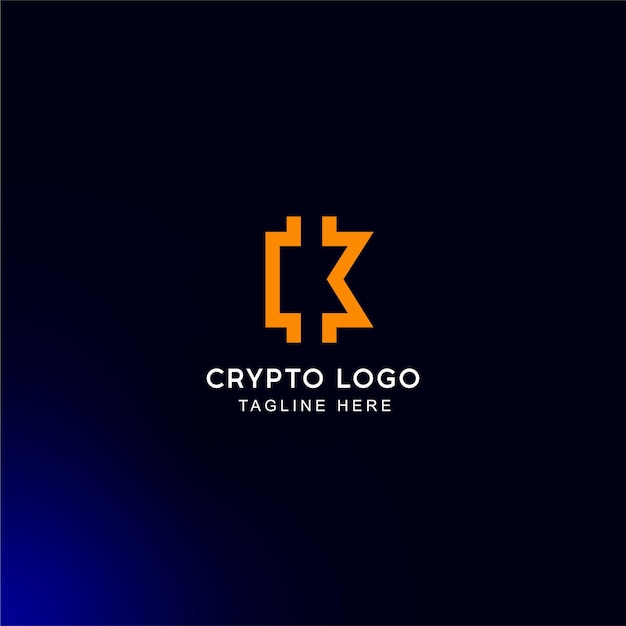 Gradientowy łańcuch Blokowy Bitcoin Lub Krypto Z Logo Litery Logo Koncepcja List Logo Premium Wektor