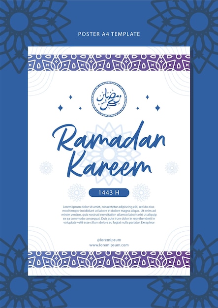 Gradientowy Plakat Ramadan Powitanie Szablon Projektu