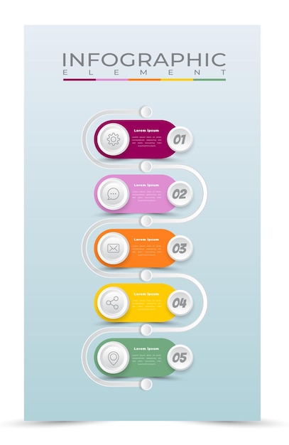 Gradientowy Styl Szablonu Infografiki