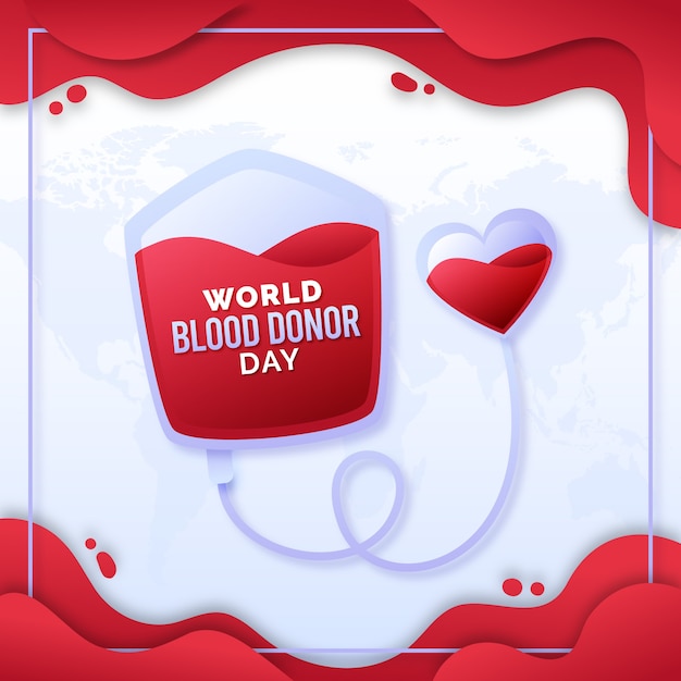 Plik wektorowy gradientowy światowy dzień dawcy krwi