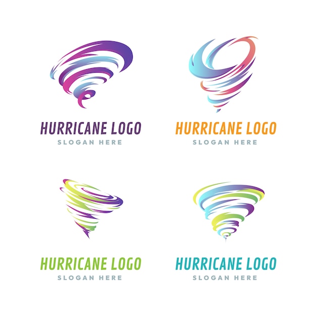 Gradientowy szablon logo huraganu