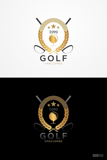 Gradientowy Szablon Logo Klubu Golfowego