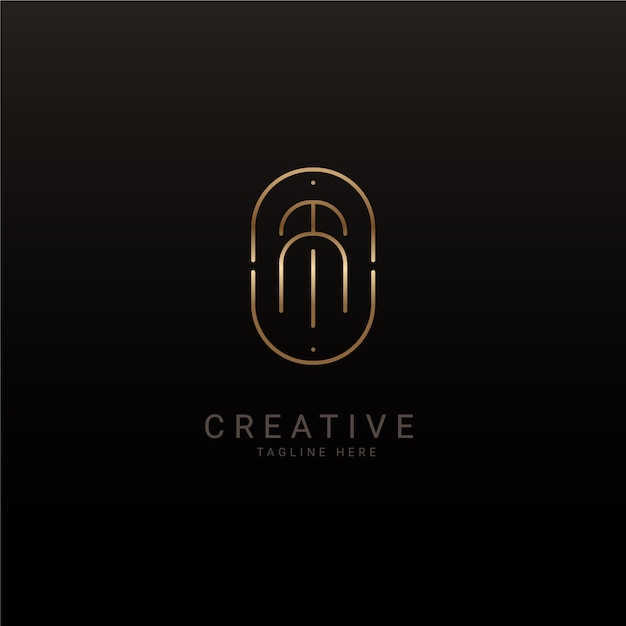 Gradientowy szablon logo nt lub tn