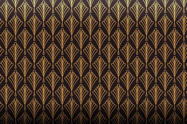 Gradientowy wzór art deco