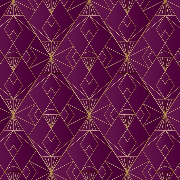 Gradientowy wzór w stylu art deco