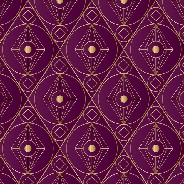 Gradientowy wzór w stylu art deco