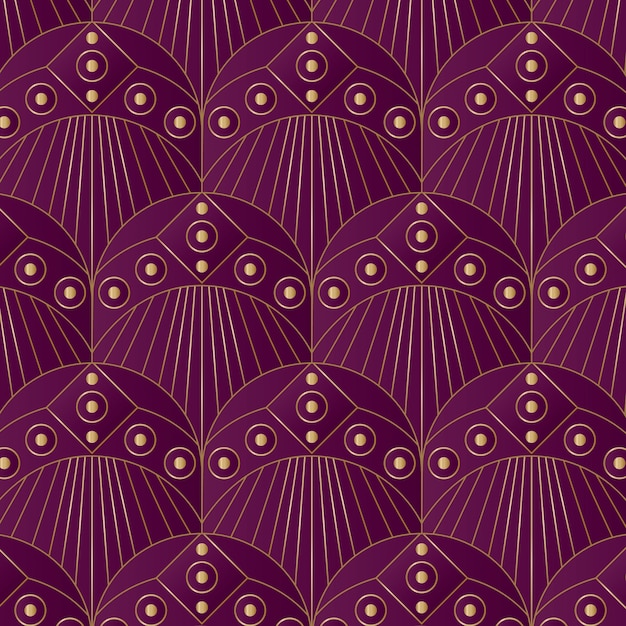 Gradientowy wzór w stylu art deco