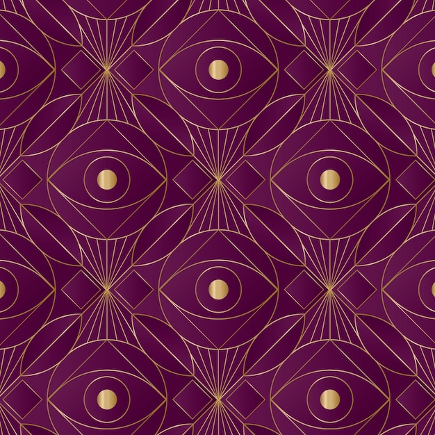 Gradientowy wzór w stylu art deco