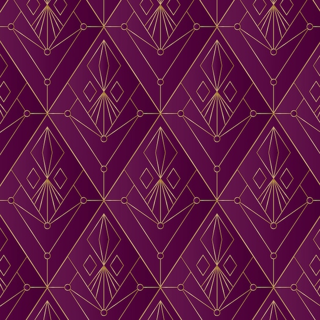 Gradientowy wzór w stylu art deco