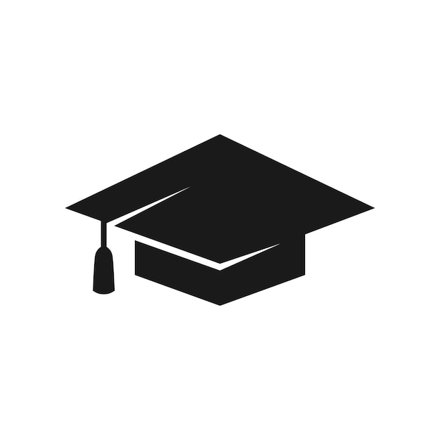 Graduation Hat Logo Projekt Szablonu Inspiracji, Ilustracji Wektorowych.
