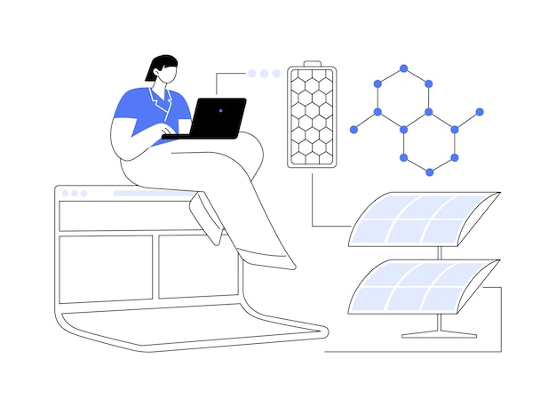 Grafen Technologii Abstrakcyjnej Koncepcji Ilustracji Wektorowych