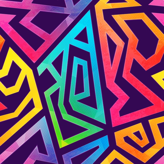 Graffiti geometryczny wzór z efektem grunge