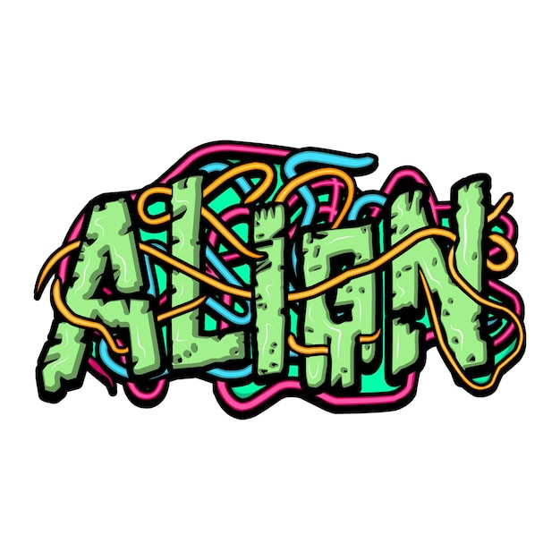 graffiti litery typografia sztuka ilustracja