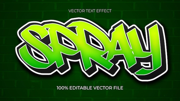 Graffiti Spray 3d edytowalny Efekt tekstu w stylu graffiti