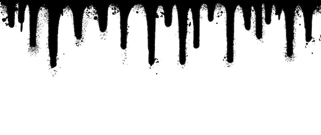 Graffiti Spray malowane linie i kropki grunge na białym tle Czarny atrament rozpryski linie i krople na ilustracji wektorowych ściany